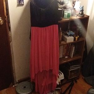 strapless dress size medium color pink